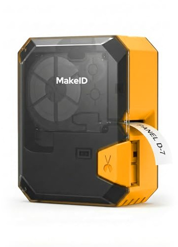 Makeid P31S 1 Inch Thermal Transfer Label Maker, High Temp/Dustproof for Heat Shrink Tubing, Industrial Flat Label, Wire Marking, Compatible with Phone&PC