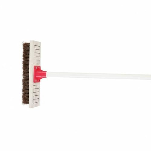 MagiDeal Spazzola per Pulire Pavimenti Spazzola Pavimenti Scopa Rigida Spazzolone Scrubber con Manico Lungo per Pulizia Profonda di Superfici Ruvide Adatta a, 30CM, Con Manico