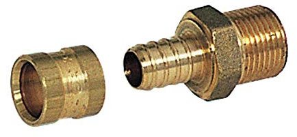 COMAP Raccord PER à glissement - Droit - Diamètre ⌀20x1,9 mm - Mâle fixe 3/4 (20x27) - Pexy pour Tubes PER - 427