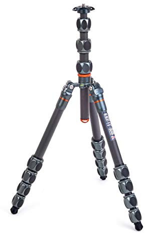3 Legged Thing Pro Range 2.0 Albert 2.0 Carbon Fibre Travel Tripod System Kit - Adjustable Camera Tripod with 3 Detachable Legs for Monopod Conversion - Metallic Slate Grey (ALBERTGREY2)