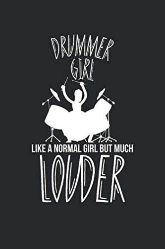 Notenheft: Das Notenbuch für alle Schlagzeuger ♦ über 100 blanko Seiten im 6x9 Format zum niederschreiben deiner besten Songs und Lieder ♦ Motiv: Drummer girl 11
