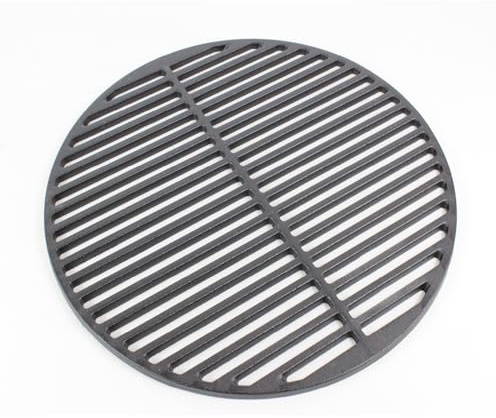 TRUTZHOLM BBQ Grillrost Gusseisen Ø 45 cm massiv Rost Grillgitter Gussrost emalliert Grillplatte rund, perfekt für Gasgrill, Holzkohlegrill und BBQ