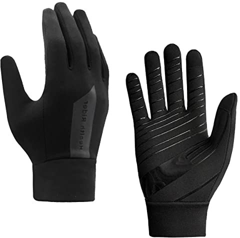 Azarxis Touchscreen Handschuhe, Winterhandschuhe rutschfest Handschuhe Warme Anti-Rutsch Handschuhe Laufhandschuhe für Damen Herren zum Laufen, Radfahren, Klettern (Schwarz, L)