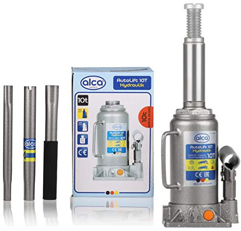 Alca Germany Car Hydraulic Car Bottle Jack Lifting Tool Stand Van Motorhome Different Sizes (10 Ton Bottle Jack) 432210