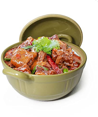 Cazuela de arcilla resistente al calor de alta calidad cuencos de cerámica tapa para cocinar sopa olla cebolla francesa (70 onzas/2100 ml)