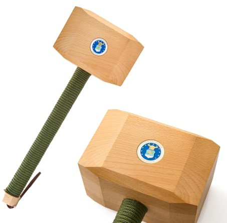 Airforce Wooden Thor Mjolnir Hammer Home Decor - Decorative Novelty Office, Wall, Gift for America United States Military, US Airforce, Service Branch Wall Art, Nautical Sea Patriotic Gift