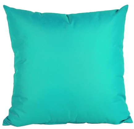 JACK 50x50cm Outdoor Lounge Kissen Dekokissen inkl. XXL-Füllung Wasserabweisend Sitzkissen Garten Stuhl Lotus Effekt, Farbe:Türkis