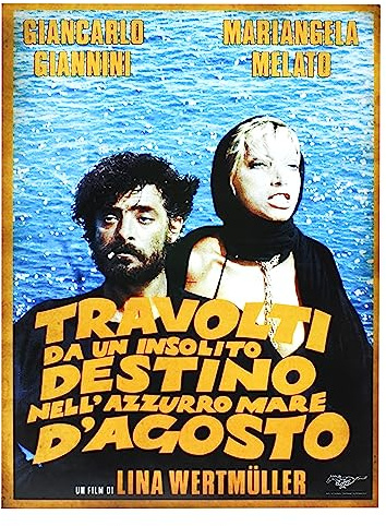 KUSTOM ART Poster da Parete Serie Locandine Film Famosi (Travolti da un Insolito Destino nell'Azzurro Mare d'Agosto) Senza Cornice. Stampa Artistica su Carta Patinata 40x30 cm