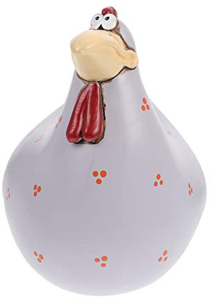 Yardwe Huhn-skulptur Aus Kunstharz Exquisites Lustiges Huhn- Huhn-Figur Outdoor-Rasen-Ornamente