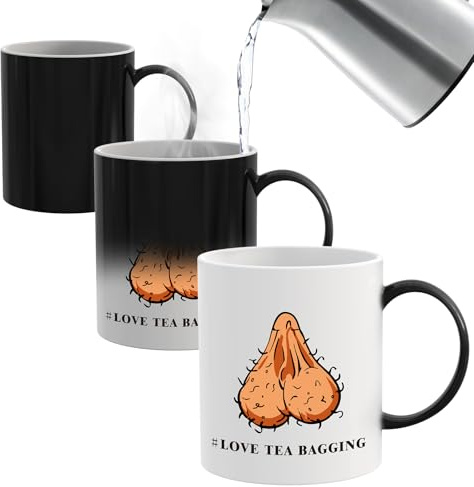Christmas Funny Gifts for Him,Heat Changing Mug,Secret Santa Gifts for Men | 330ml Ceramic Coffee Cup,Funny Presents for Men Him on Birthday Anniversary