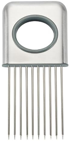 Slicer Gadget, Cutting Aids, Onion Holder, Stainless Steel, Box Type Silver, for Kitchen Utensils, Cutter, Chopper Tool, French Fries, Vegetables and Fruits