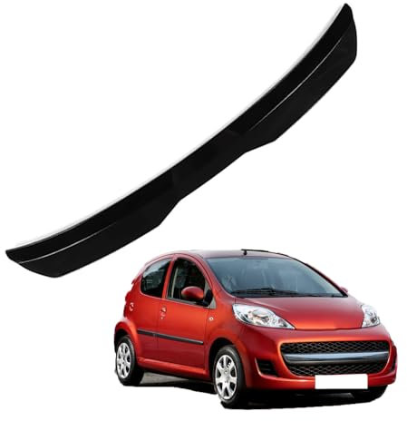 KizmiQ Car Rear Spoilers,for Peugeot 107 Roof Wing Hatchback Modification ABS Spoiler reduces drag Improve Fuel Efficiency spoiler,A/Black
