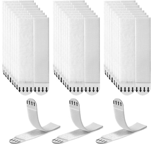 24 Pairs Large Picture Hanging Strips Heavy Duty Sticky Picture Hangers Damage Free No Tools Wall Hanging Strips for Decor Art Mirror
