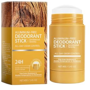 Desodorante en barra natural para hombre y mujer, desodorante de cuerpo entero, para pieles sensibles, mantiene seco y cómodo (amarillo)