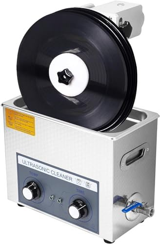 CFDZCP Vinyl Record Ultrasonic Cleaner ，6L Stainless Steel Ultrasonic Cleaner Machine For Commercial Home Use Only Minutes Provides Excellent Cleaning(220v)