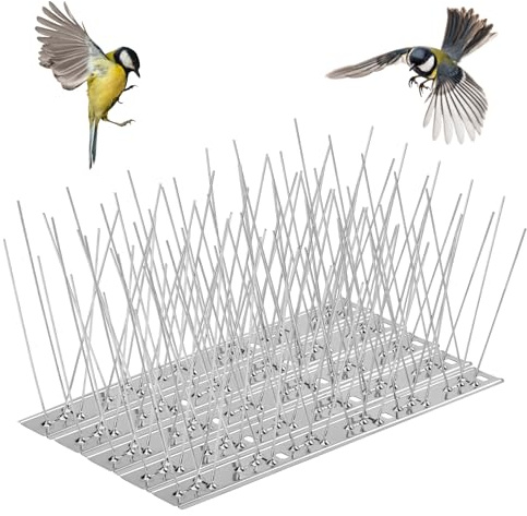Tunejoy 3 Metros Pinchos Antipalomas de Acero Inoxidable Pinchos para Palomas Antipajaros Ahuyentador Palomas para Balcon Jardines Terraza Ventana