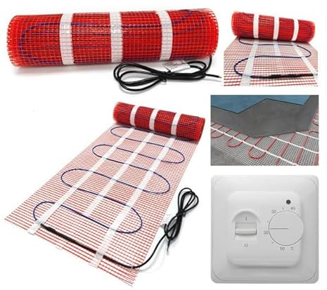 Heat Up Electric Underfloor Heating Sticky Mat 150W per m² for Stone Tiles Laminate Ceramic Porcelain etc (6m x 0.5m)