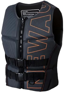 Giubbotto da Kayak for Adulti, Giubbotto di Sicurezza Regolabile con Cintura e Cerniera, Giubbotto da Nuoto for Uomo e Donna, for Kayak, Pesca, Surf(Grey,L)