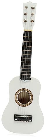 VANZACK Junge Mädchen Akustik Gitarre Weiß Tragbare Spielzeuggitarre Für Kleinkindinstrumente Anfängerfreundliches Musikinstrument Als Geschenkidee Für Jungen Und Mädchen