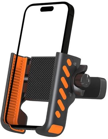 Generisch Handyhalter für Golfwagen,Magnetischer Handyhalter für Golf | 360 Grad Drehbar Klemmbefestigung Schnellspanner Tragbar Für Motorrad LKW Fahrrad Roller Fitnessstudio Rollstuhl