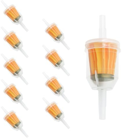 10 Pcs Filtro Carburante, Universale 6mm/8mm Filtro Carburante Gas, Filtro per Benzina, Filtro Carburante Rapido per Velocità Filtrazione, Kit Filtro Liquido, per Auto Moto Scooter Generatore Tosaerba