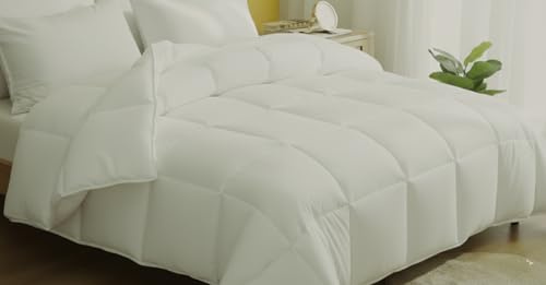 L S U Warm Soft Duvet - Waterproof Fire Retardant Non Allergic All Year Around Green Tint Quilt (TOG 10.5, Pillow Only)