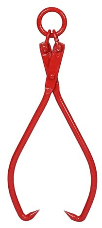Timber Claw Hook Log Lifting Tongs Heavy Duty Grapple Timber Claw Lumber Skidding Tongs with Ring 16inch Logging Grabber