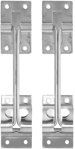 ELAYARD Loquet de Porte Remorque 15 CM en Fer Robuste Lot de 2 Set de Crochets pour Hayon de Camping-Car et Caravane Support de Verrouillage Sécurisé pour Transport et Voyage