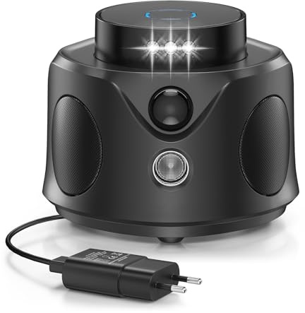 CritterAway Marderschreck mit Stecker, Marderschreck, Mäuseabwehr Dachboden mit Ultraschall, Ultrasonic Mäuseabwehr 360° Rat Repellent für Dachboden, Haus, Garten, Garage, 3 Arbeitsmodi