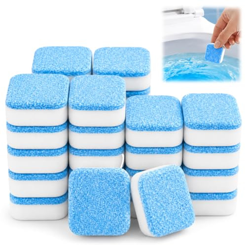 30 Piezas Pastillas Limpiadoras WC, Tabletas de Limpieza WC, Toiletten Tabs, Pastillas Cisterna, Eliminación Intensa de Cal y Depósitos de Orina, para Higiene y Frescura Duradera, Azul