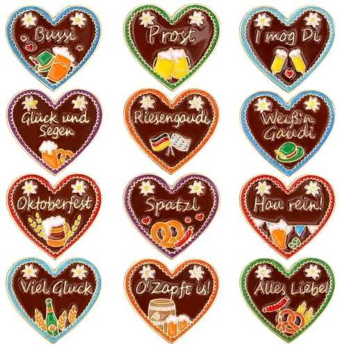 SEPGLITTER 12 Stück Emaille Pins Set Anstecker Pin Brosche Anstecknadel | Metall Accessoires für Rucksäcke Hüte Kleidung Schmuck Dekoration Geschenke