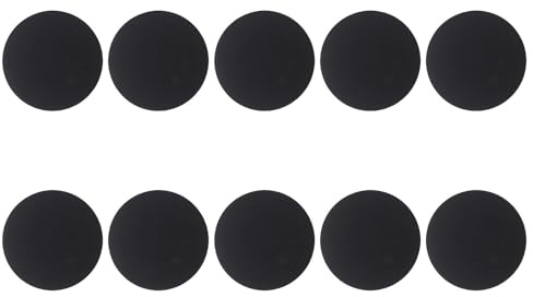 UKCOCO Tapis sous Pot de Fleurs Rond 10 Pièces Noir Double Face 20cm | Feutre Non Tissé Absorbant, Réutilisable et Léger, pour Jardins et Balcons, Protège Meubles