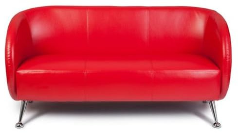 hjh OFFICE Lounge Sofa ST. Lucia Kunstleder 3-Sitzer Sofa mit weicher Polsterung, besonders bequem, Rot, 713405