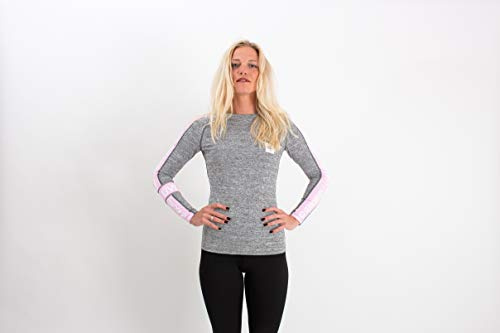 Eivy Damen Funktionsunterwäsche Wedge-Training Longsleeve´18, Größe:XS, Farbe:grau, Farben:Grey Melange