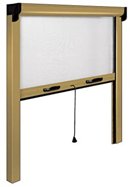 ZANZARIERA BRONZO 120X170H A RULLO rallentata in KIT VERTICALE FINESTRA PORTA riducibile