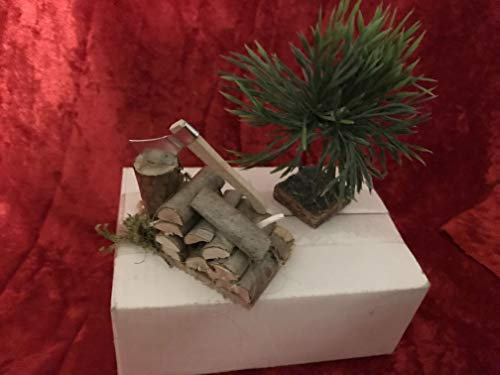 Rossi Rosa Accesorios para belén con hacha y árbol para figuras de 10-12 cm