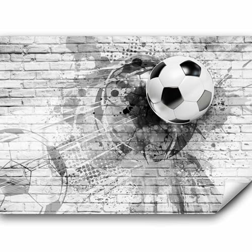 murando - Fototapete Vlies Fussball, 400x280 cm, Schlafzimmer, Wohnzimmer | Full HD Druck, 3D-Effekt, lichtbeständige Farben, ideal fürs Wohn- oder Schlafzimmer, schnelle Montage, lichtbeständig, edel