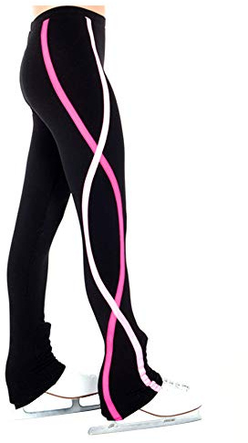 LIUHUO Girl's Figure Skating Pants - Plus Velvet Training Pants in Pink