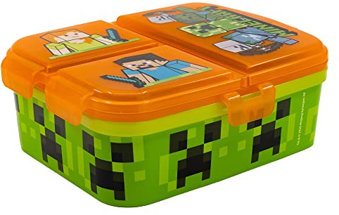 Minecraft Creeper Alex Steve XL Matlåda Med 4 Fack