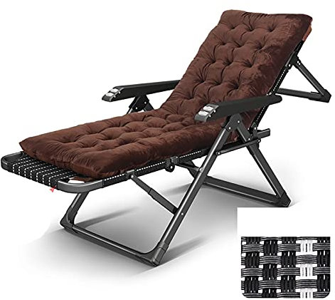 DUNAKE Liegestuhl,Komfortable Schwerelosigkeit Recliner Terrasse,ergonomisch Aluminium Liege Gartenstuhl Strandliege Tragbar Freizeitliege,ohne Platz Zu Beanspruchen (Color : Style-3)