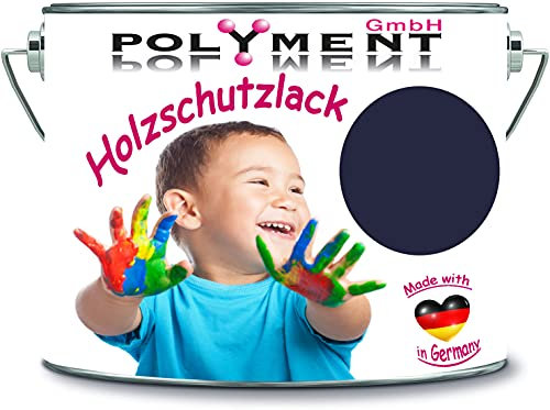 Polyment GmbH - Vernice protettiva per legno, resistente alle intemperie, protezione a lungo termine dalle intemperie, colore di protezione per legno RAL 5011, colore: blu acciaio/grigio