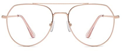 LIPIODOL Metallgestell Brillenfassung Dekobrillen Blaulichtfilter Brille Ohne Stärke Anti-Müdigkeit Anti-Blaulicht UV-Schutz Damen Herren Unisex