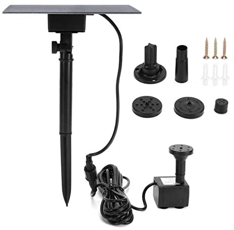 Pompa sommergibile per pozzetto 5V 1.5W. Pompa fontana ad energia solare, decorazione del paesaggio del giardino della fontana del bagno del bagno dell'uccello di galleggiamento del quadrato esterno P