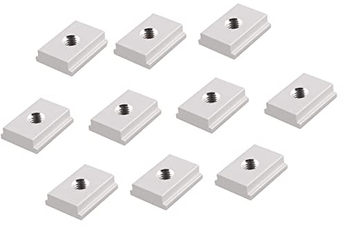 CNCYEAH 10 Stück T-Nut-Muttern, M6 T-Schiene Aluminium Nut Muttern Track Schiebemuttern M6 Gleitmuttern Aluminiumprofil Zubehör für Holzbearbeitungswerkzeug Stecknuss