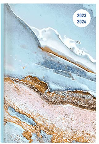 Collegetimer Blue Marble 2023/2024 - Schüler-Kalender A5 (15x21 cm) - Marmor - Weekly - 224 Seiten - Terminplaner - Alpha Edition (Collegetimer A5 Weekly)