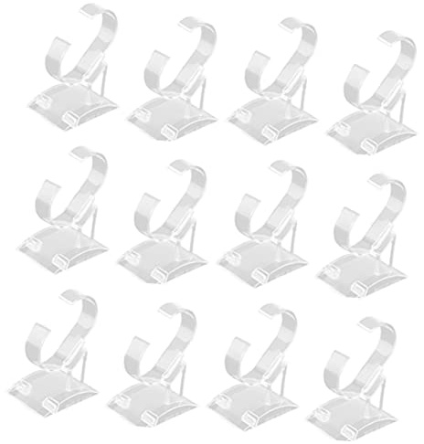STOBOK Watch Stand Clear Single Display Holder for Watch Bracelet Jewelry Organizer 3.3 Inch Compact Desk and Retail Presentation