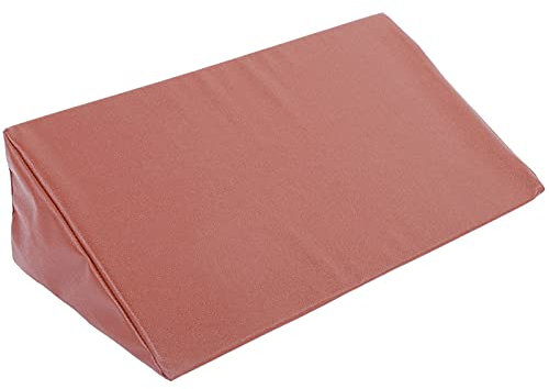 Natudeco Almohada De Cuña para Cama, Almohada Triangular para Dormir, Cabecera De Cama, Almohada De Lectura, Funda De Cuero PU, Cojín De Cuña, Cojín Lumbar para Sentarse Y Dormir