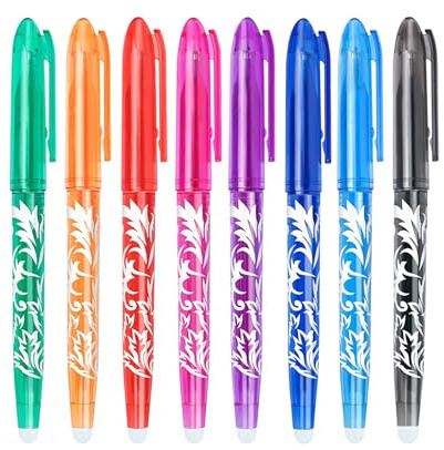iLamdeetek Radierbarer Kugelschreiber,8 Farben Radierbarer Tintenroller,Radierbarer Gelschreiber Set,Bunt Gelschreiber,0.5mm Radierstift,für Studenten Geschenk, Schule, Bürobedarf