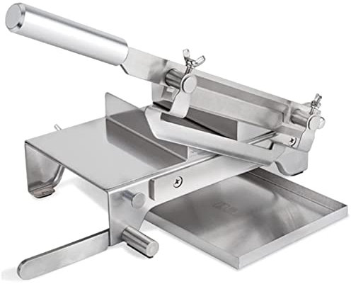 Cortadora de carne para uso doméstico o comercial, cortadora de carne manual Cortadora de acero inoxidable Máquina cortadora de carne y repostería Máquina cortadora de carne de cor