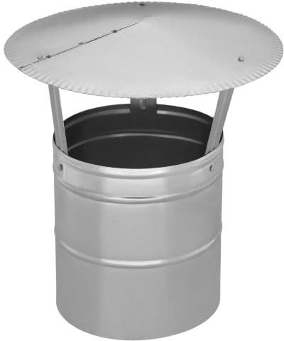 KOTARBAU® Schornsteinabdeckung - ø 200 mm - Kaminhaube - Schornstein Regenhaube - Kaminabdeckung - Schornsteinhaube - Kaminaufsatz - Rostbeständig - verzinkter Stahl - Silber